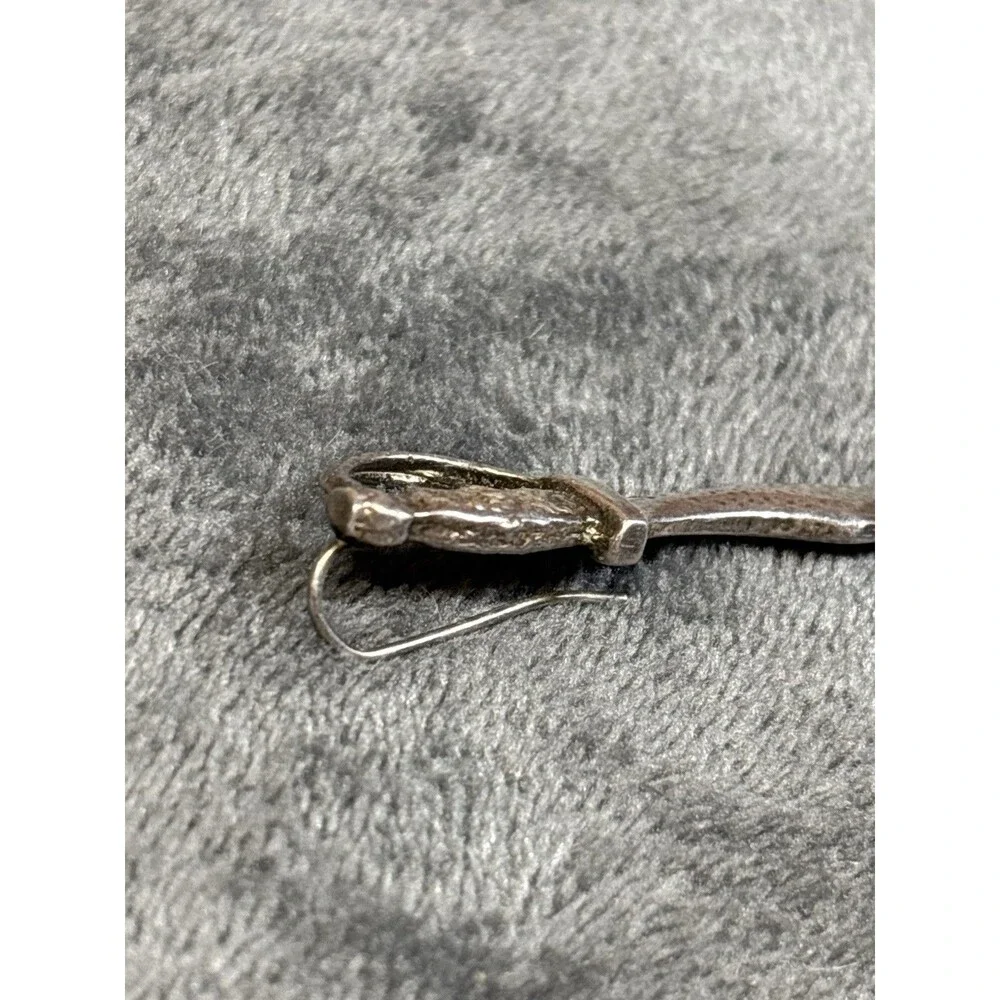 Vintage Sterling Silver 925 Dagger Single Earring Accessory Unique Medieval